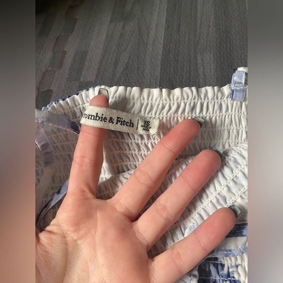 NWOT Abercrombie Blue Floral Best Dressed Guest Smocked Mini Dress - Picture 6 of 10